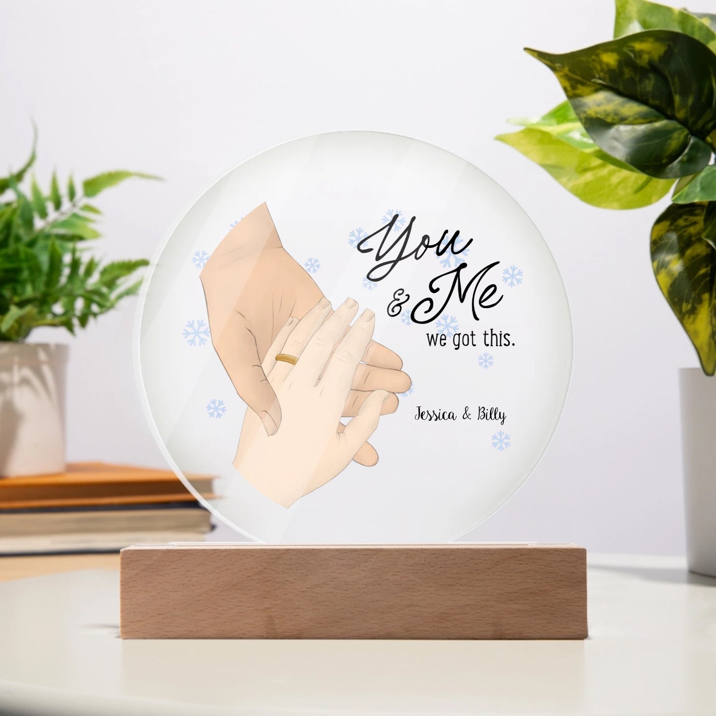 You & Me - Personalized Circle Acrylic Plaque