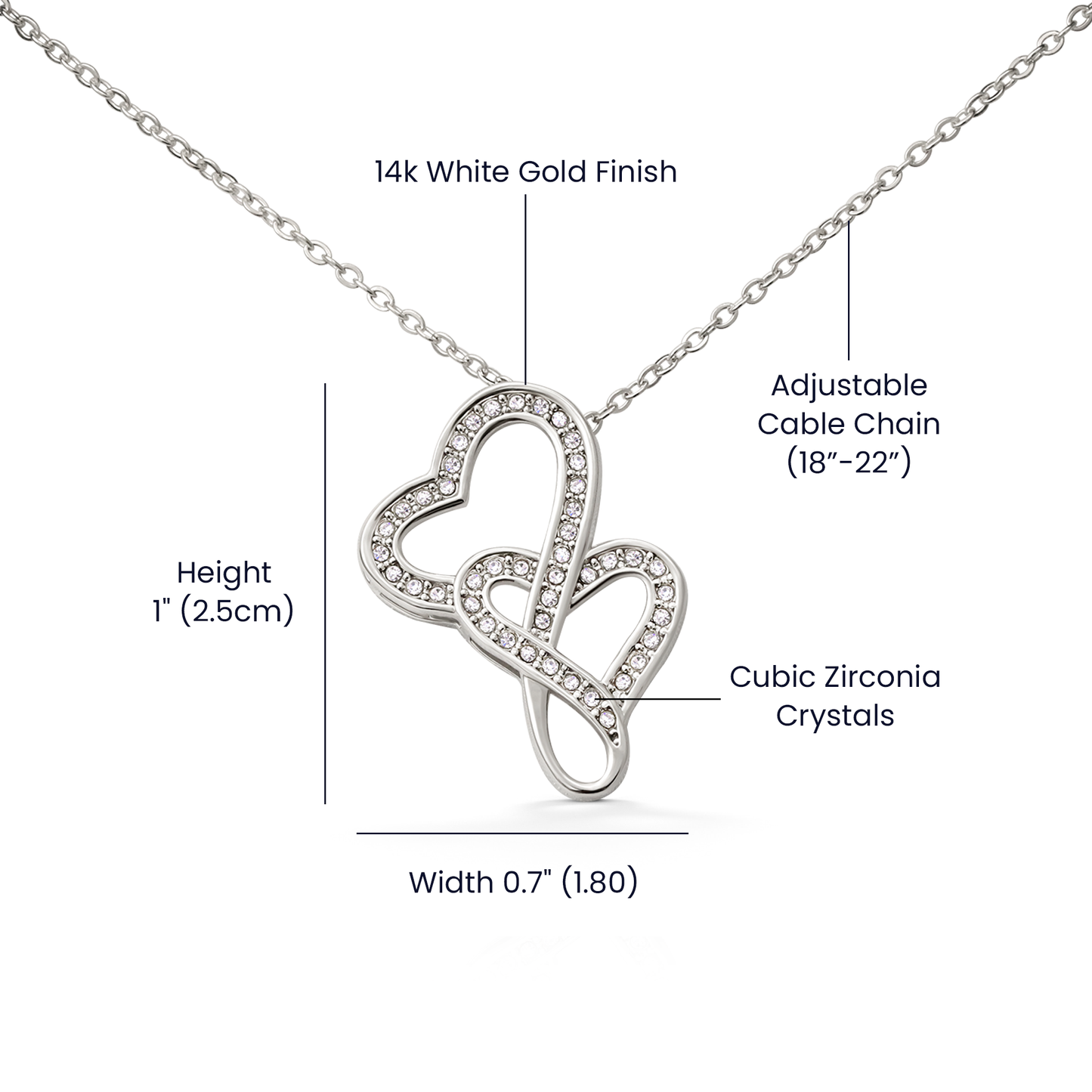 Girlfriend - Heart-to-Heart Pendant Necklace