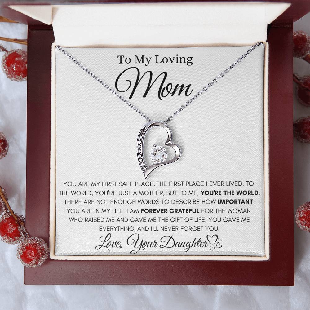 To My Loving Mom - Forever Love Necklace