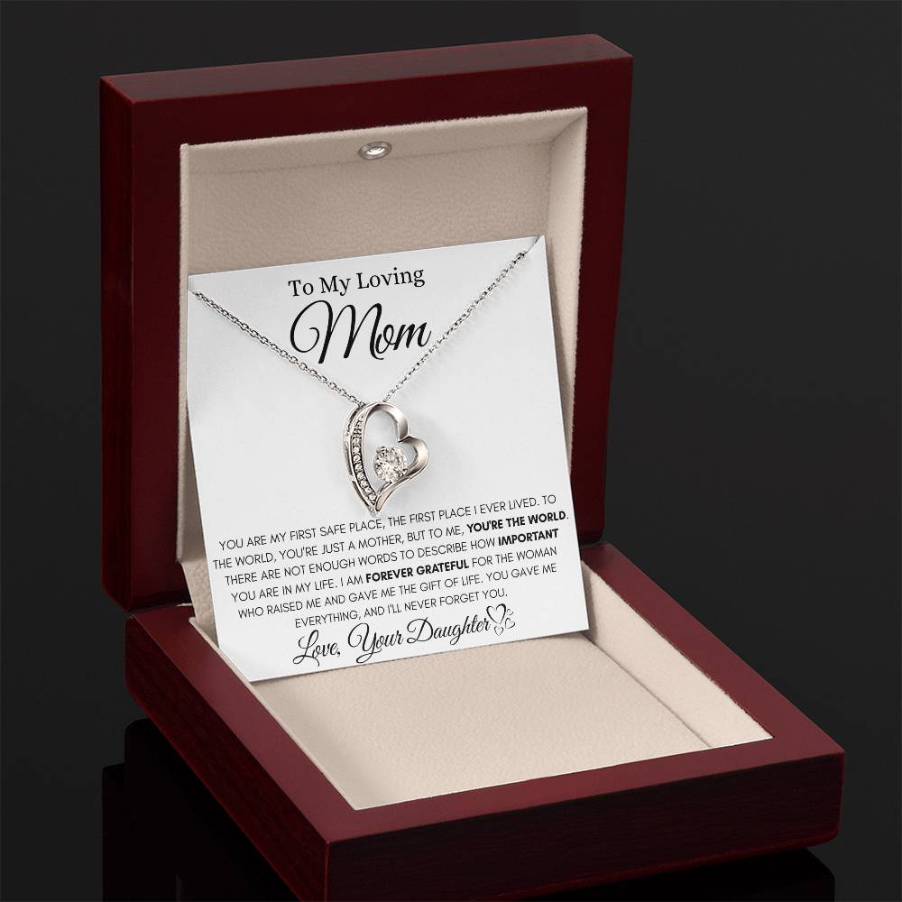 To My Loving Mom - Forever Love Necklace