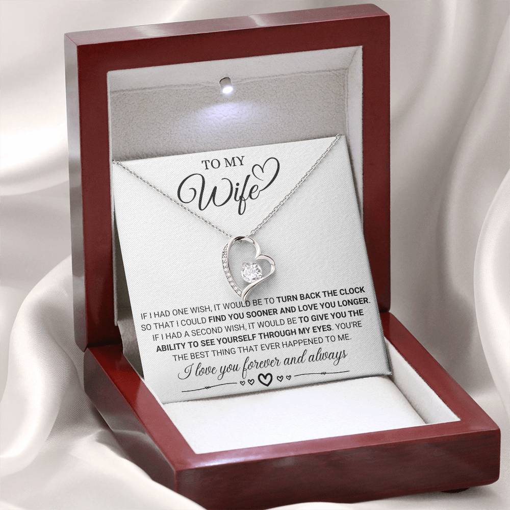 To My Wife - Forever and Always - Forever Love Necklace