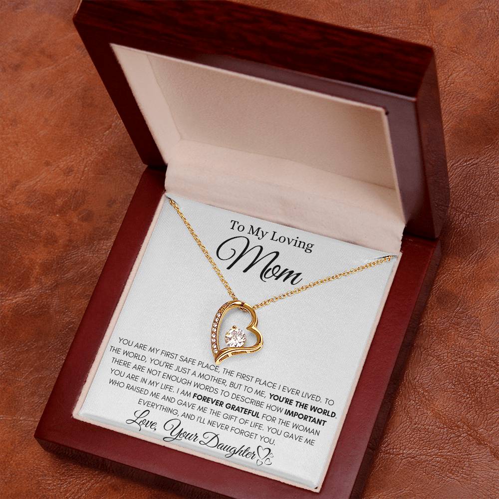 To My Loving Mom - Forever Love Necklace