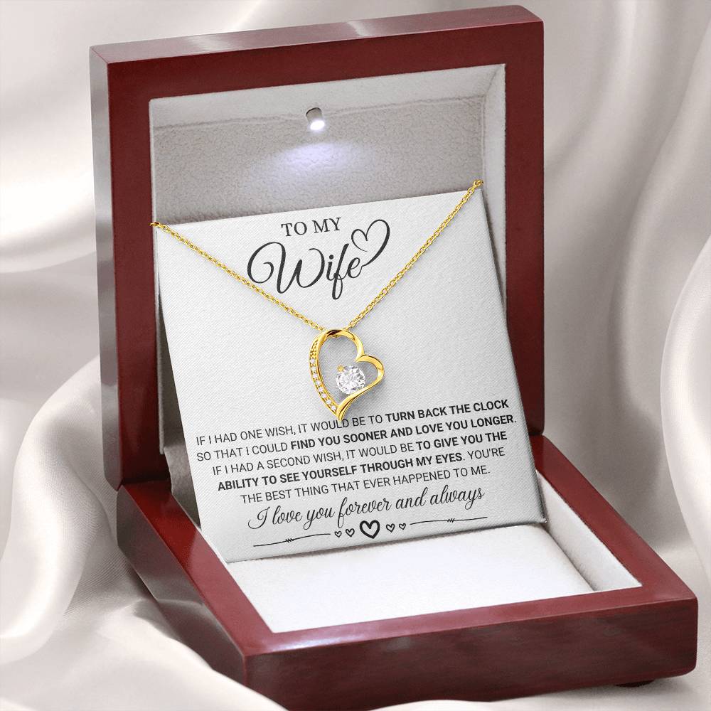 To My Wife - Forever and Always - Forever Love Necklace