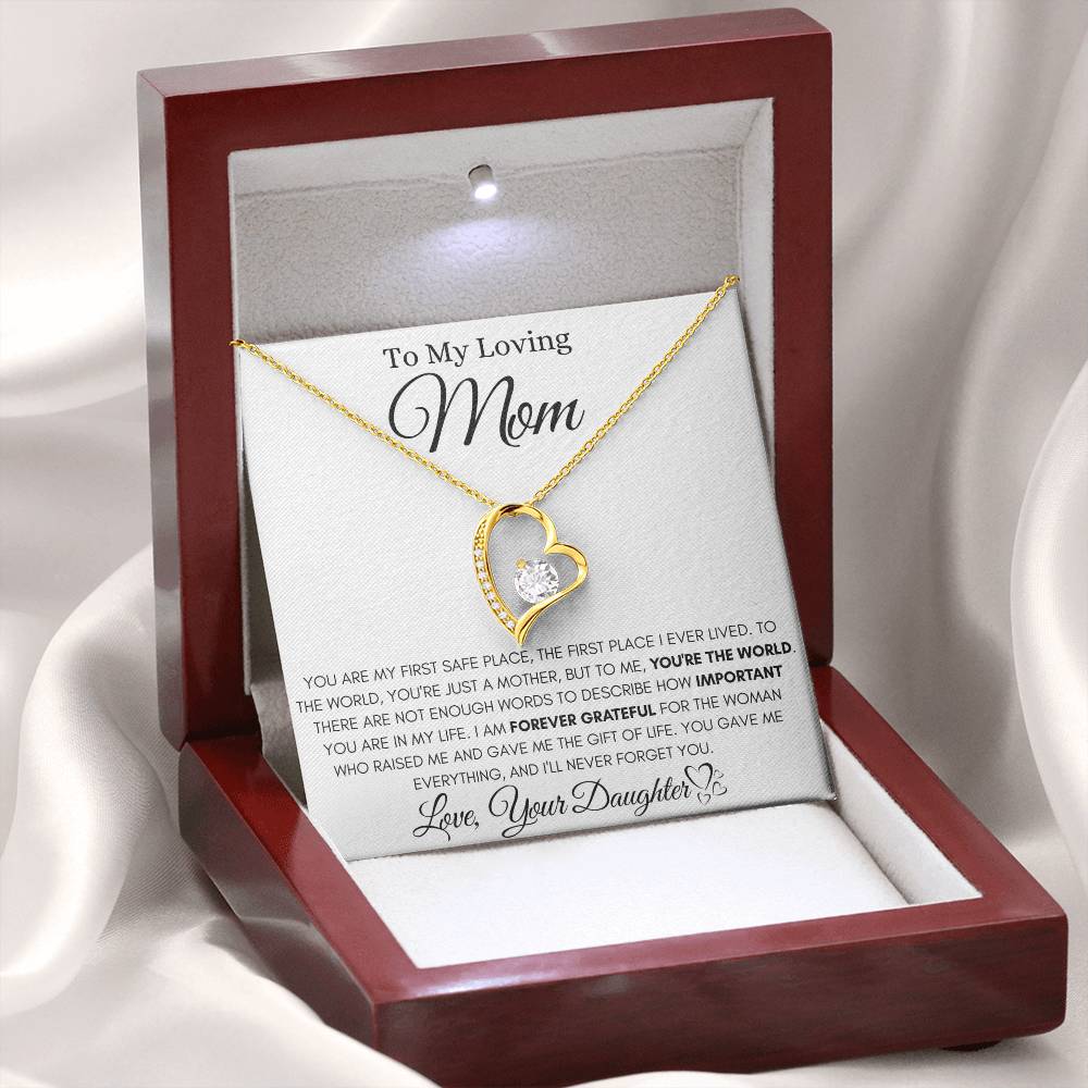 To My Loving Mom - Forever Love Necklace