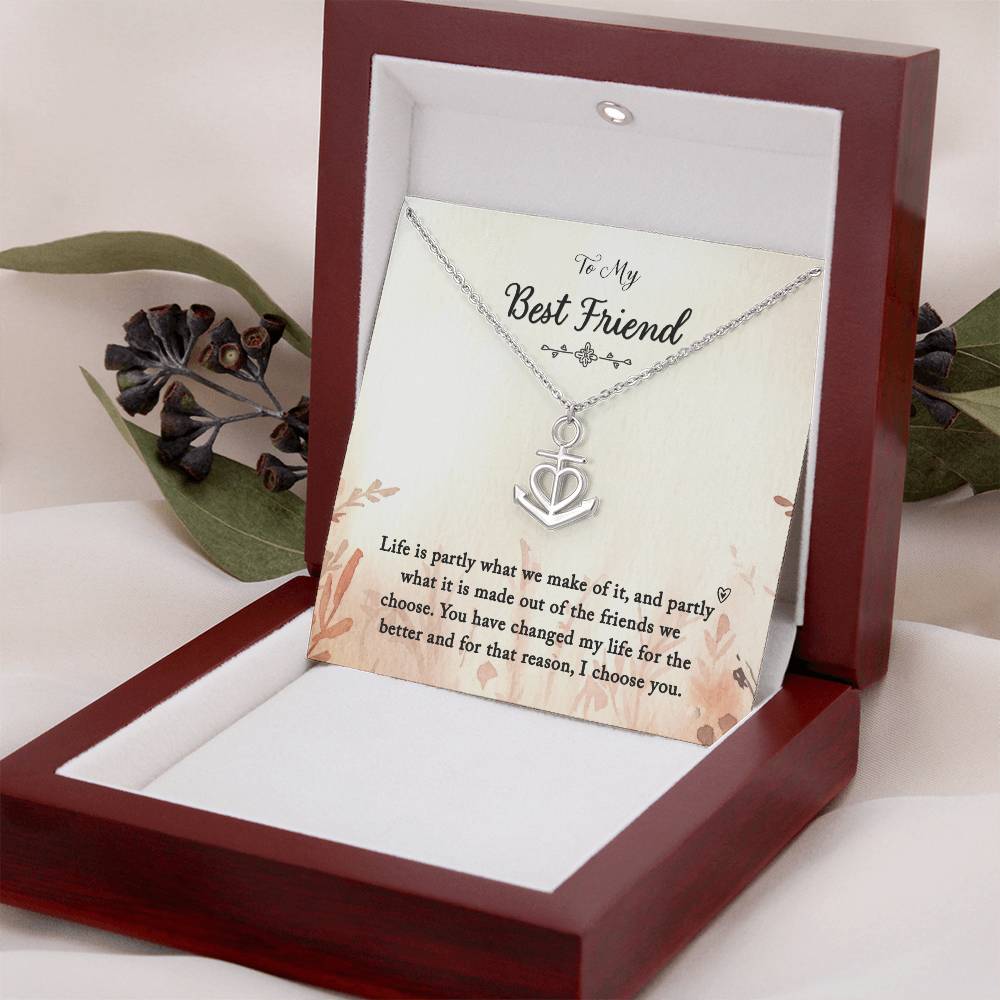 To My Best Friend - Anchor Pendant Necklace