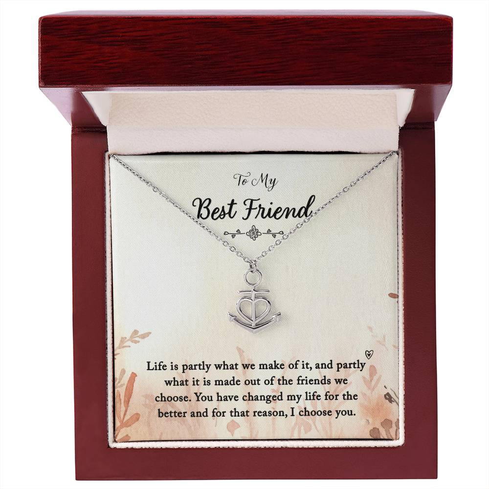 To My Best Friend - Anchor Pendant Necklace