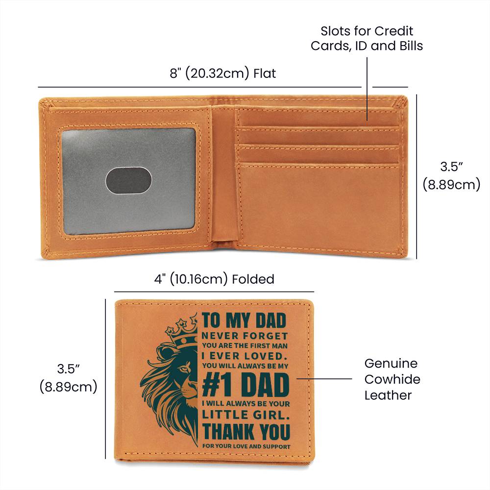 To My Dad - Graphic Leather Wallet