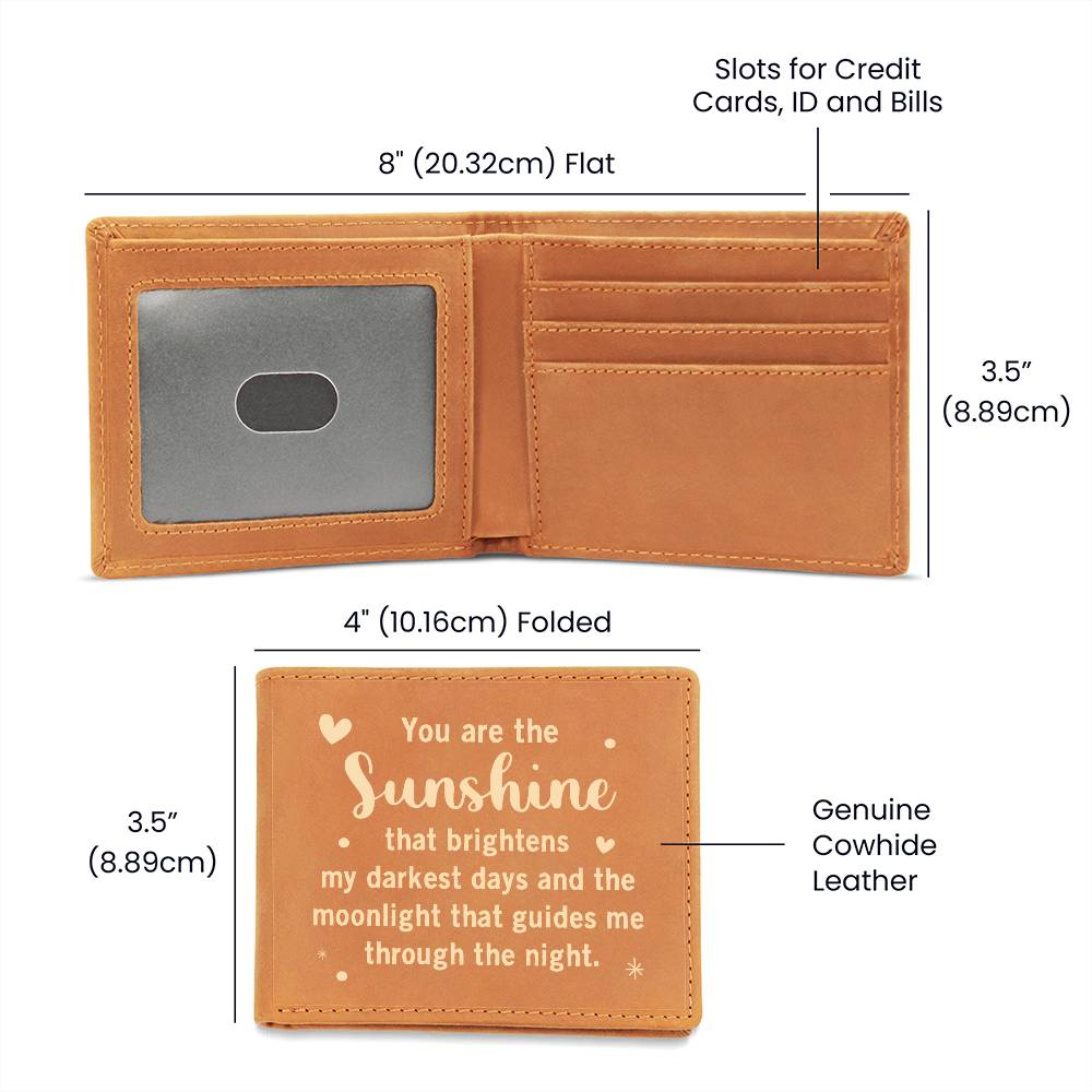 You Are My Sunshine - Dad - Graphic Leather Wallet