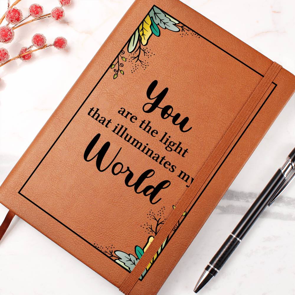 You Are The Light - Graphic Leather Journal