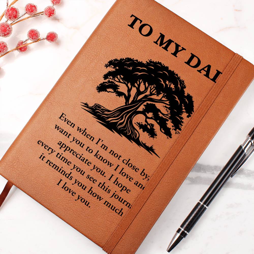 To My Dad - Graphic Leather Journal