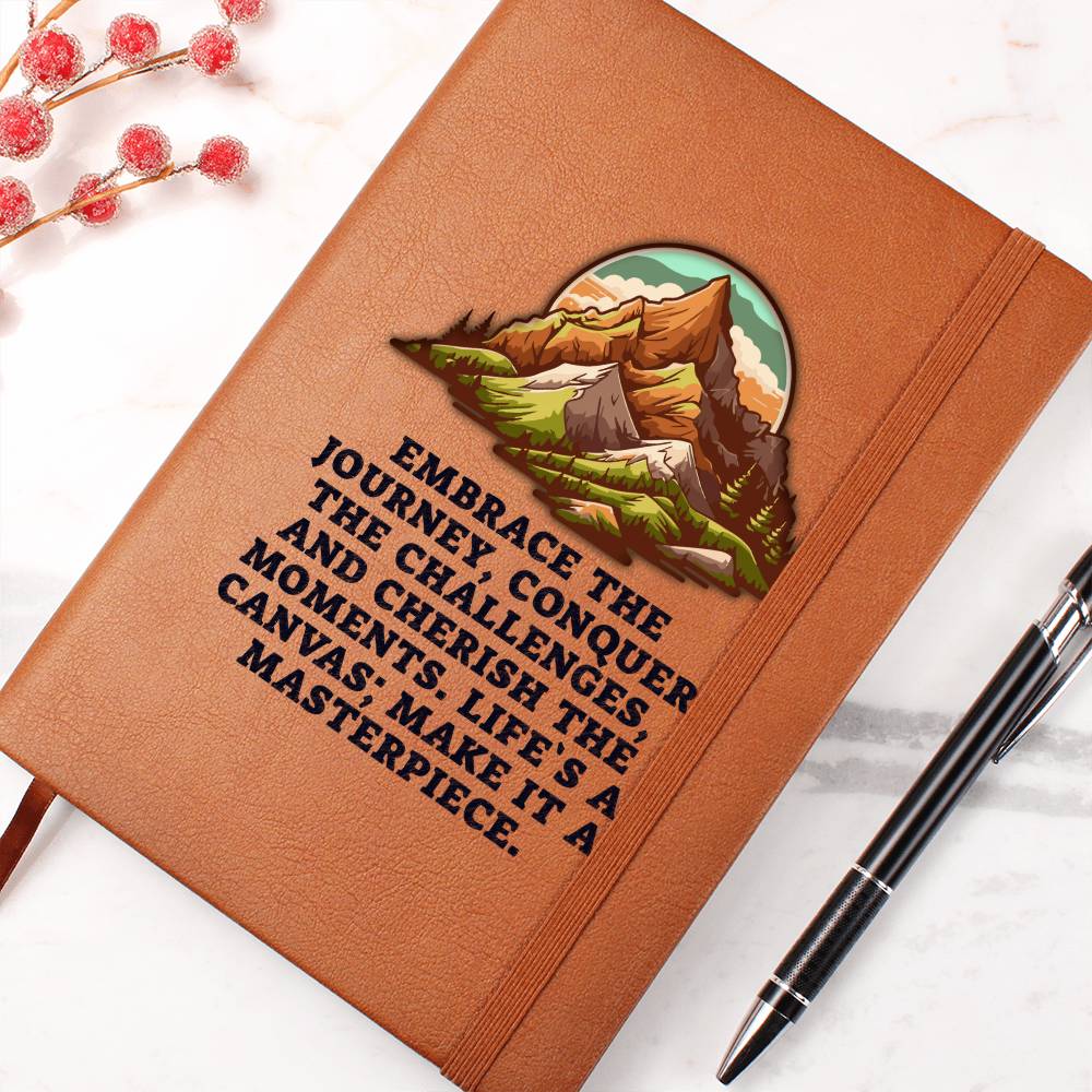 Embrace The Journey - Graphic Leather Journal