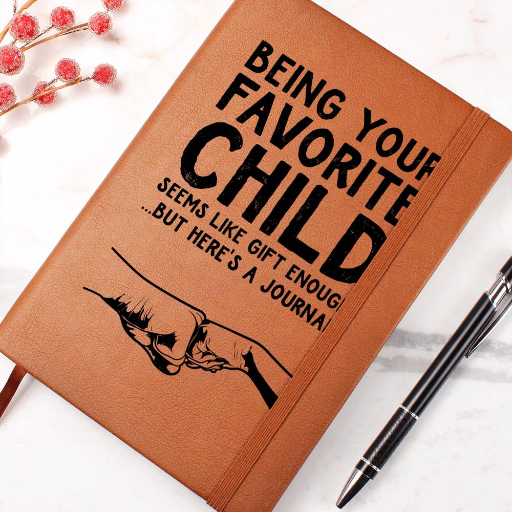 Favorite Child Mom/Dad - Graphic Leather Journal