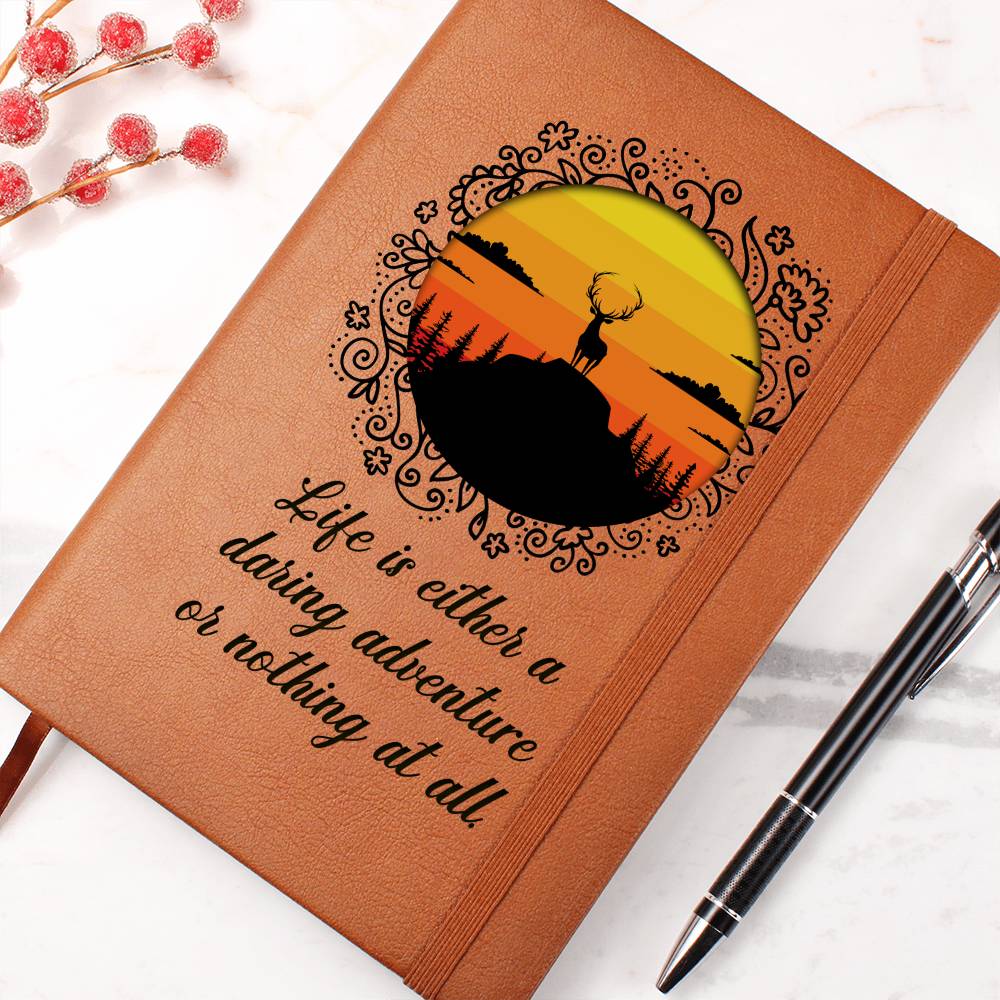 Life Is An Adventure - Graphic Leather Journal