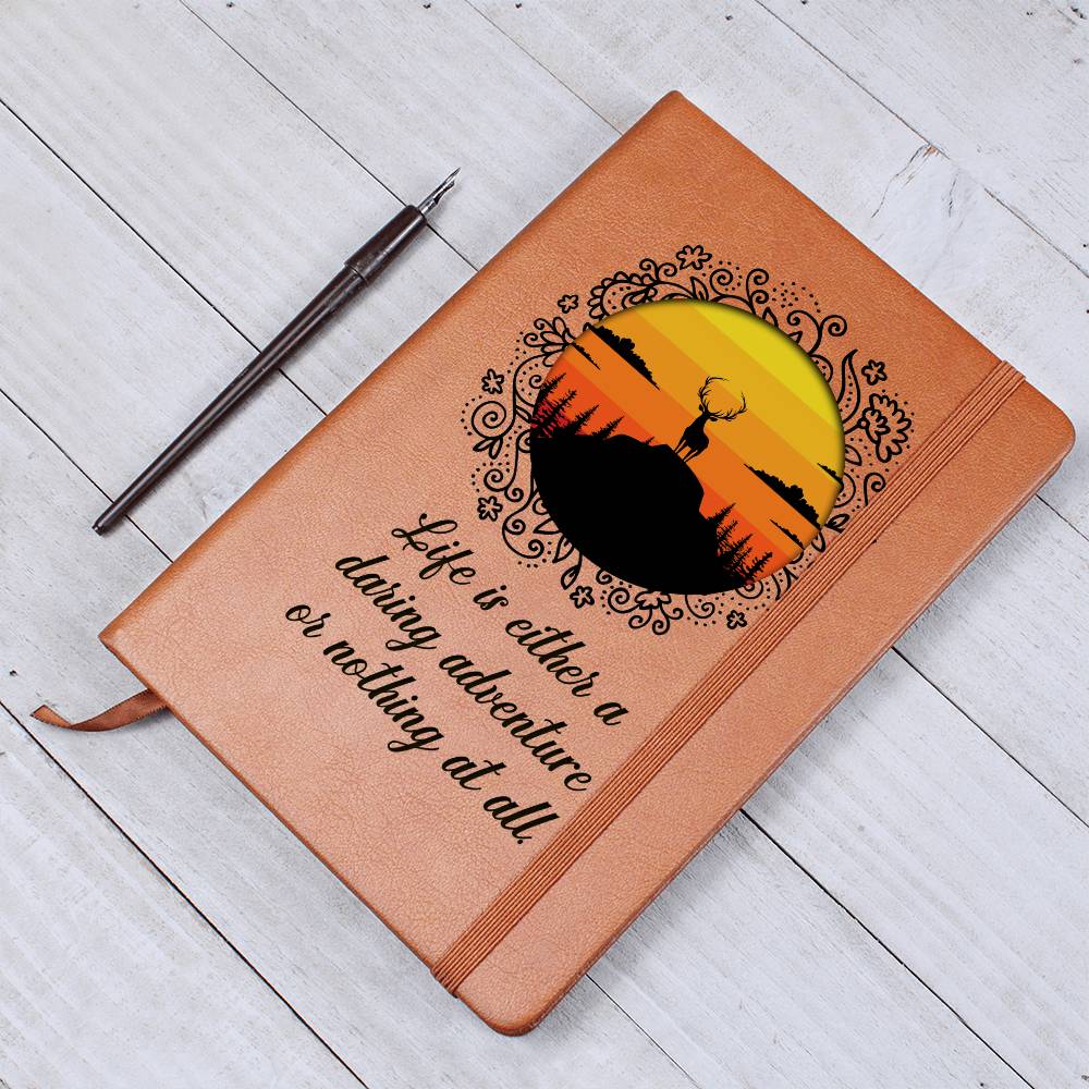 Life Is An Adventure - Graphic Leather Journal