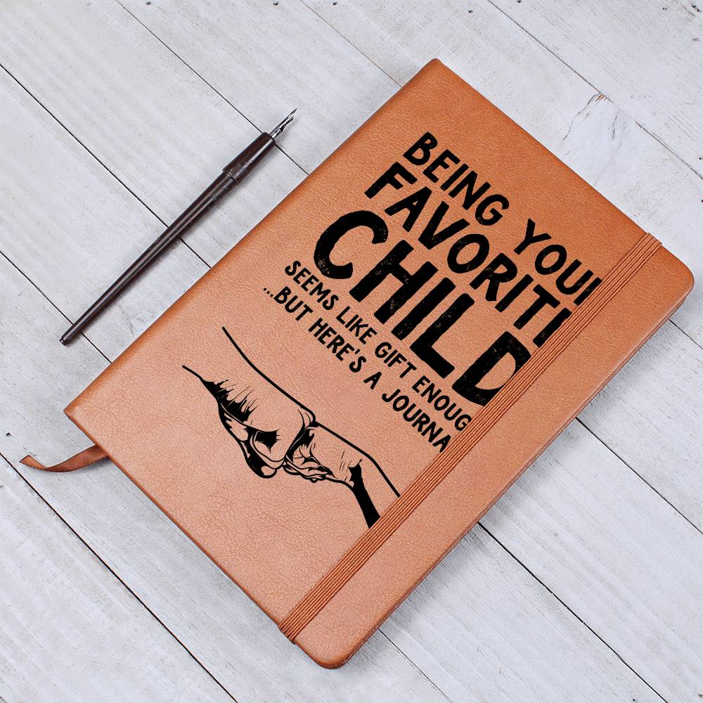 Favorite Child Mom/Dad - Graphic Leather Journal