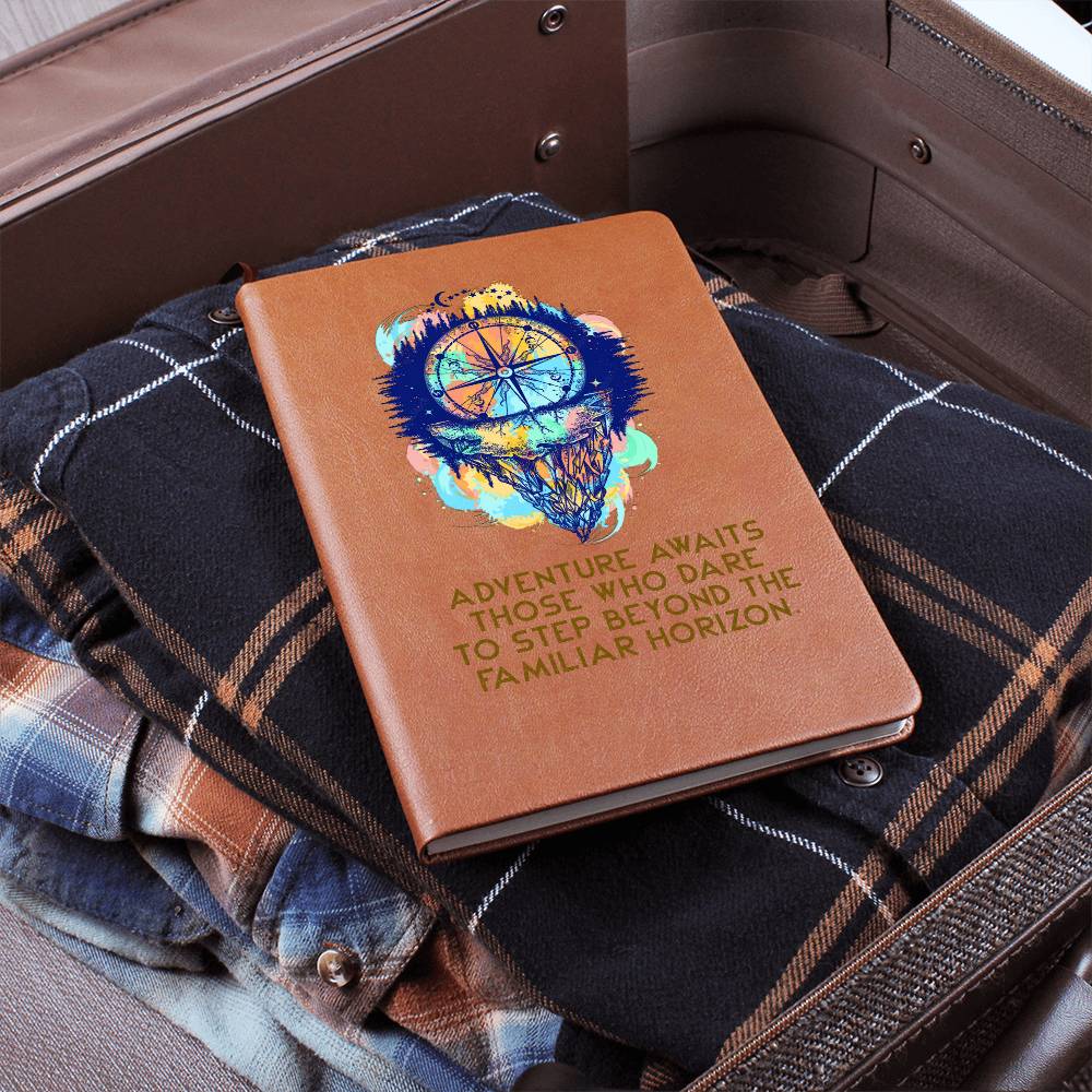 Adventure Awaits - Graphic Leather Journal