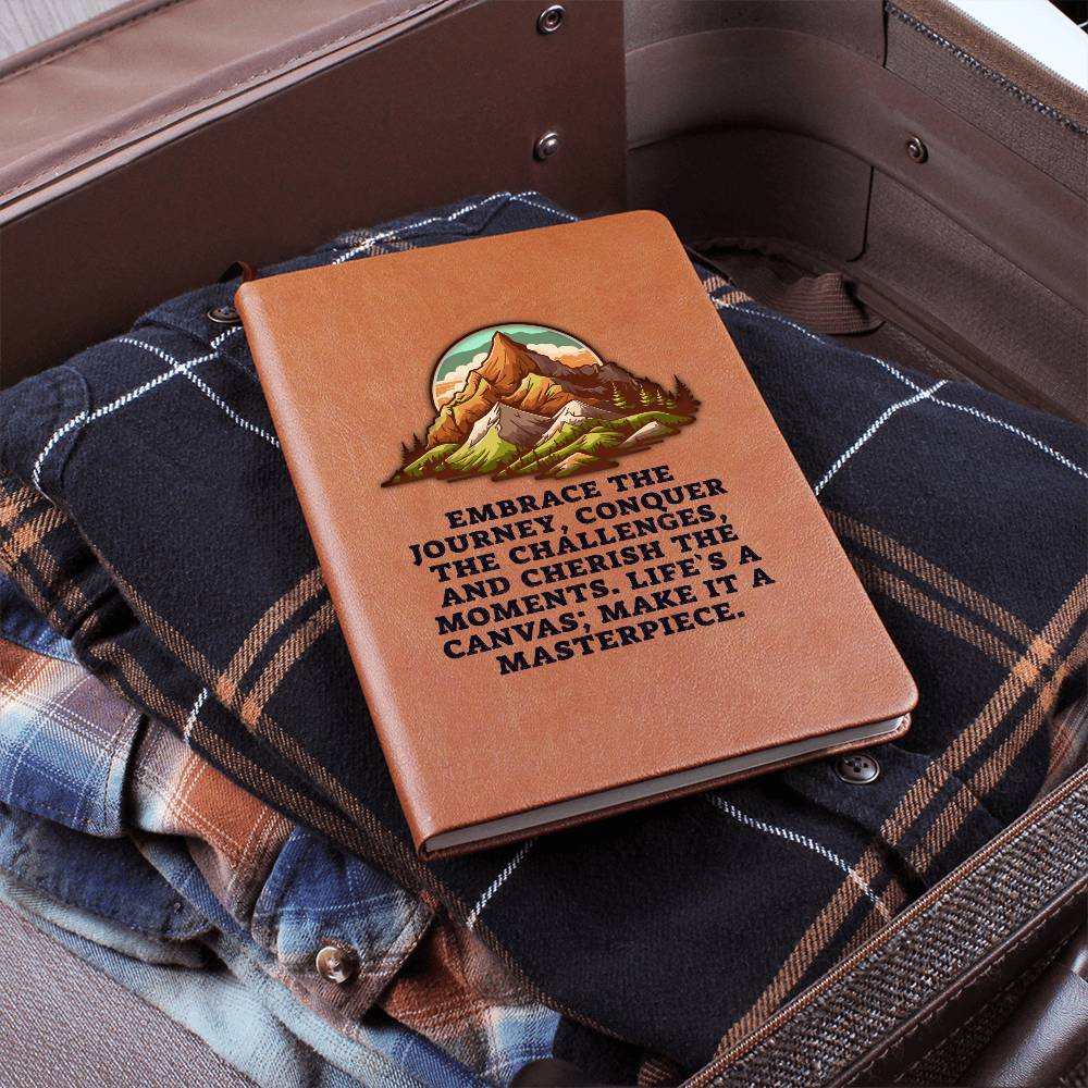 Embrace The Journey - Graphic Leather Journal