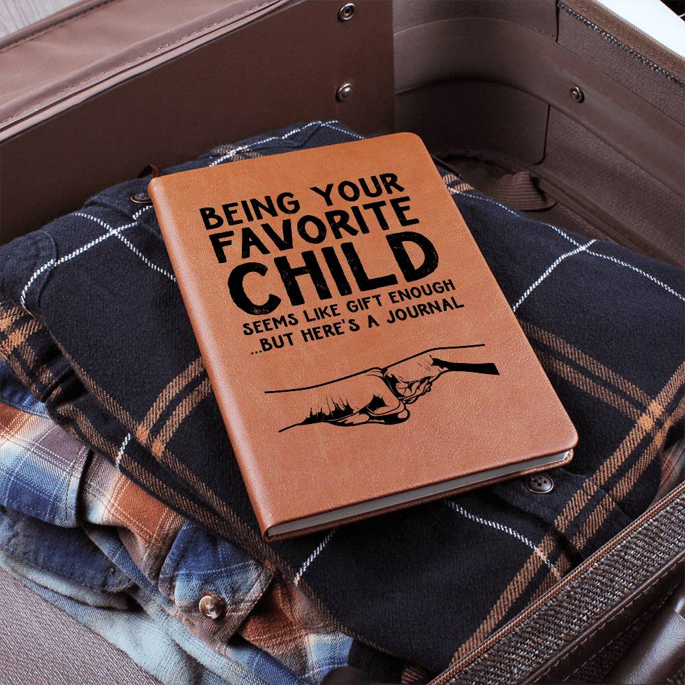 Favorite Child Mom/Dad - Graphic Leather Journal