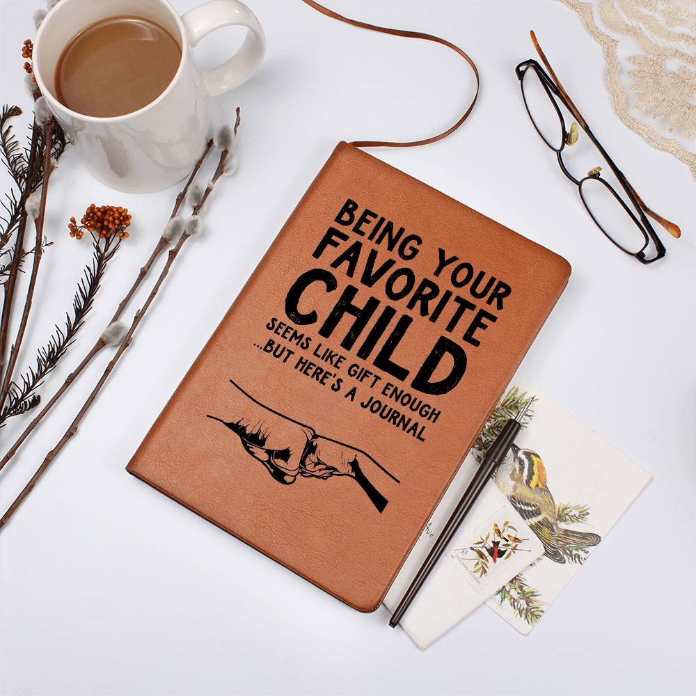 Favorite Child Mom/Dad - Graphic Leather Journal