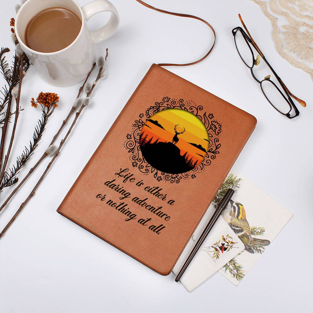 Life Is An Adventure - Graphic Leather Journal