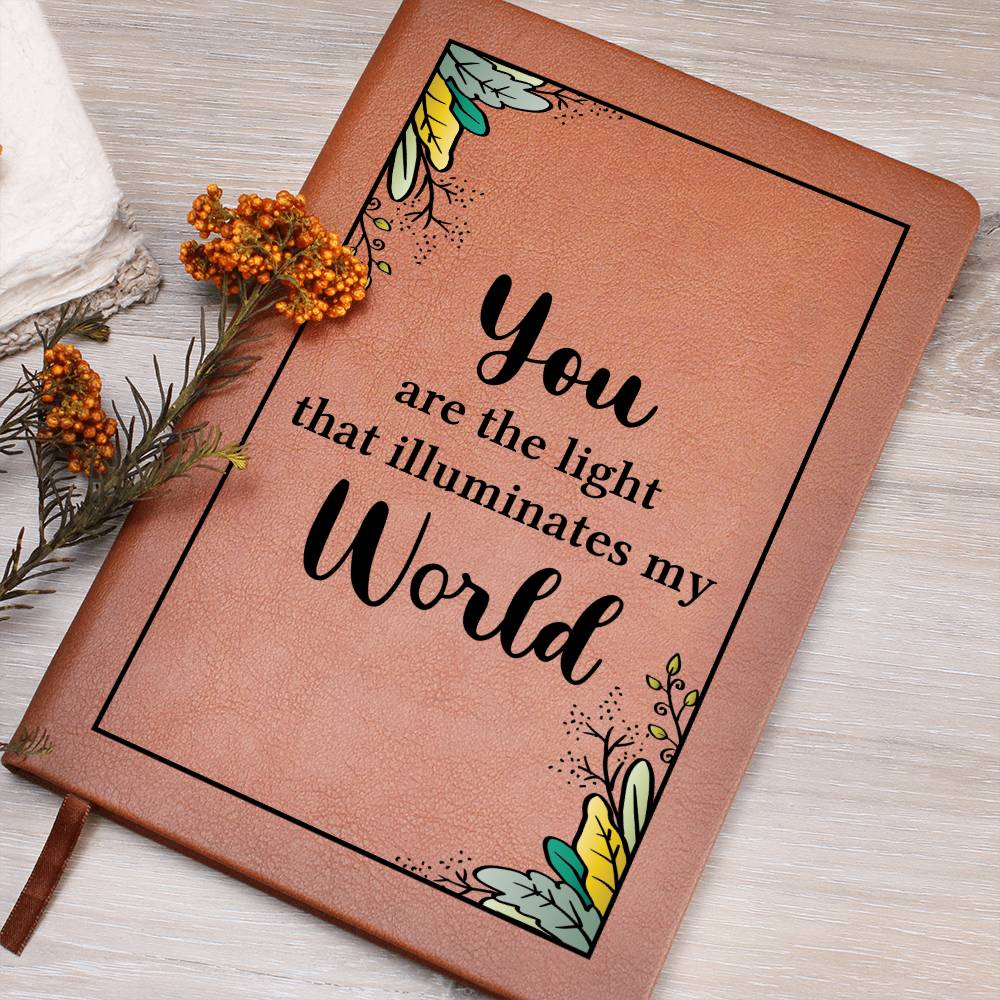 You Are The Light - Graphic Leather Journal