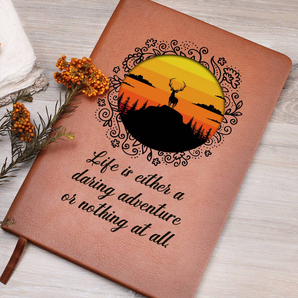 Life Is An Adventure - Graphic Leather Journal