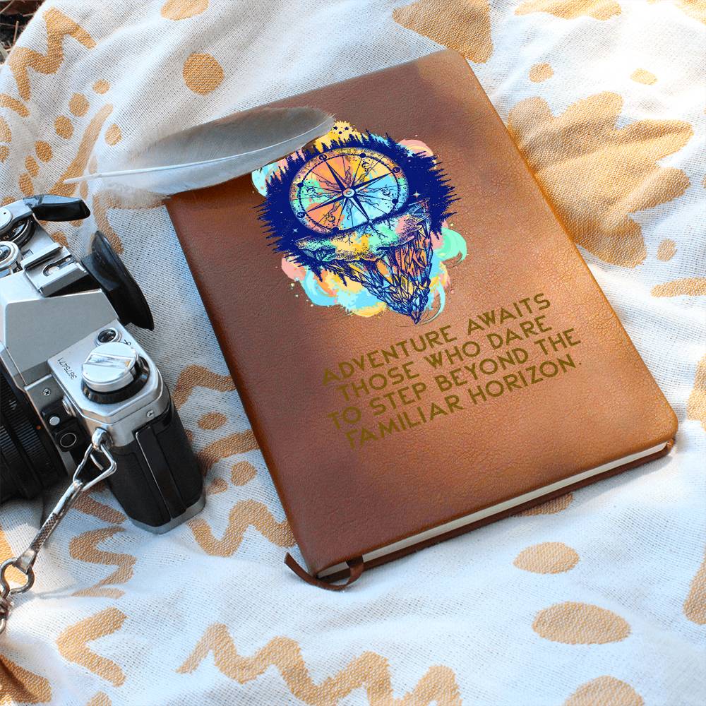 Adventure Awaits - Graphic Leather Journal