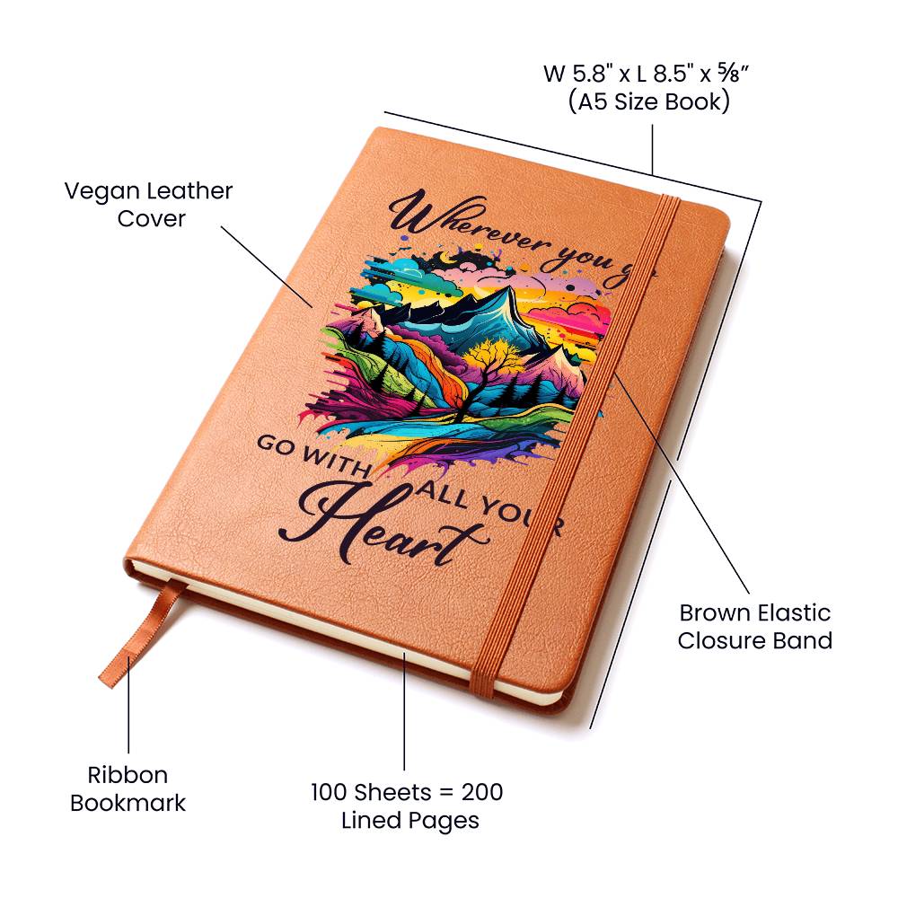 All Your Heart - Graphic Leather Journal