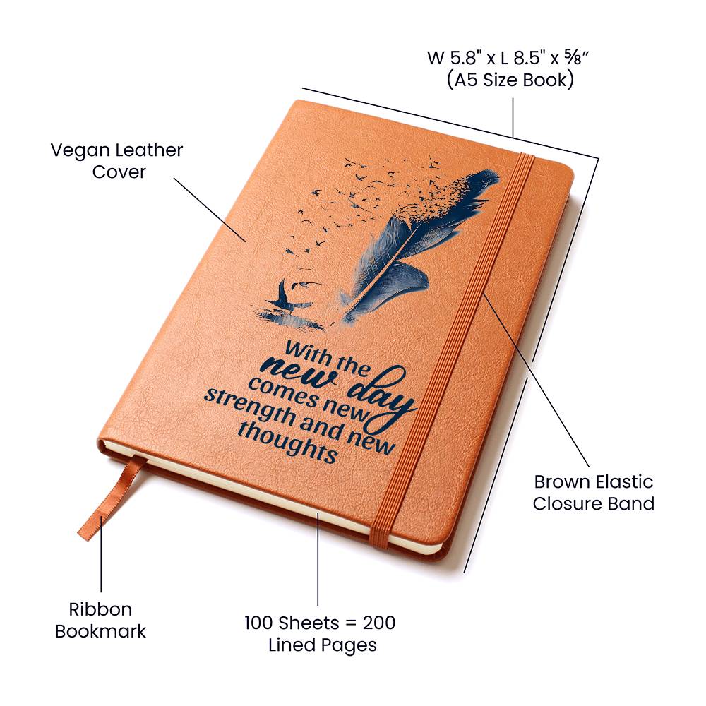 New Strength - Graphic Leather Journal