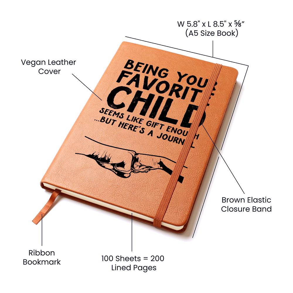 Favorite Child Mom/Dad - Graphic Leather Journal