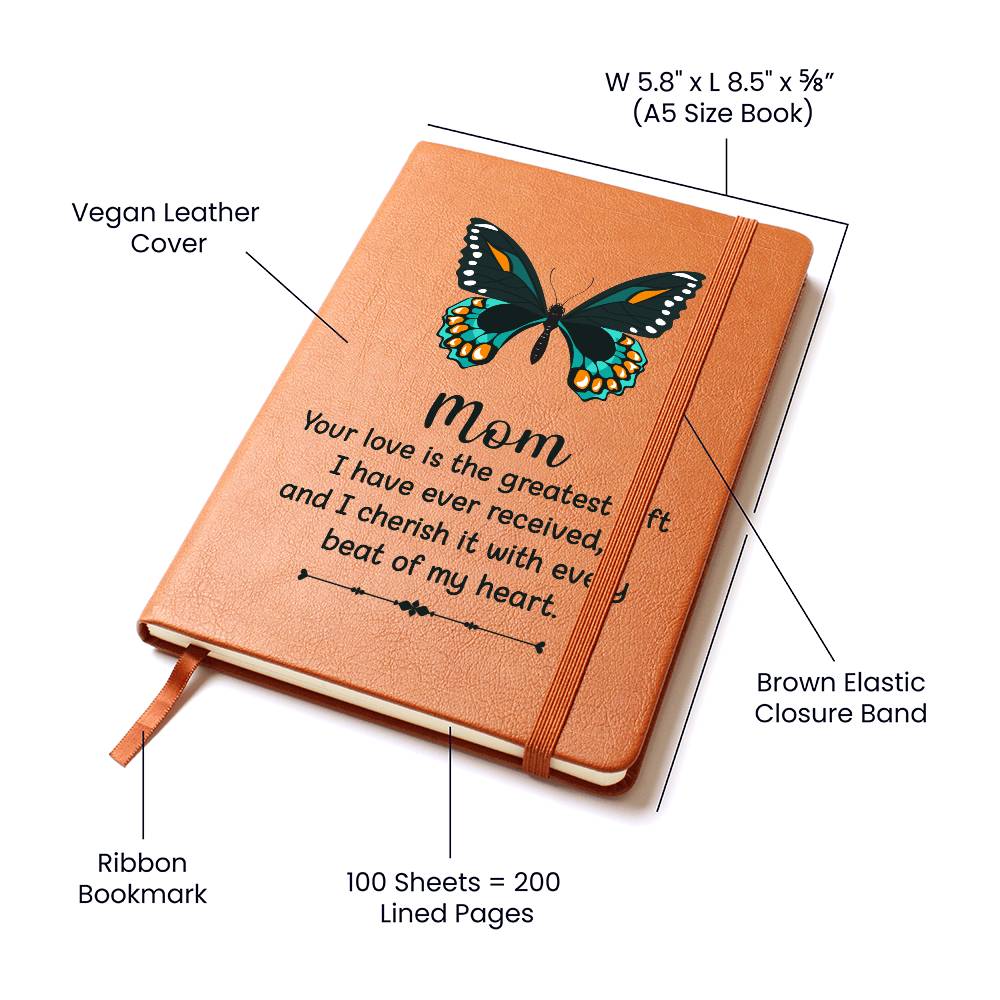 Mom's Love - Graphic Leather Journal