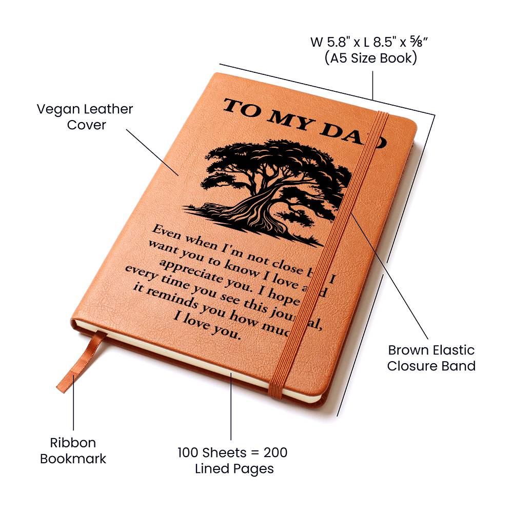 To My Dad - Graphic Leather Journal