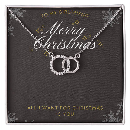 To My Girlfriend On Christmas - Perfect Pair Necklace