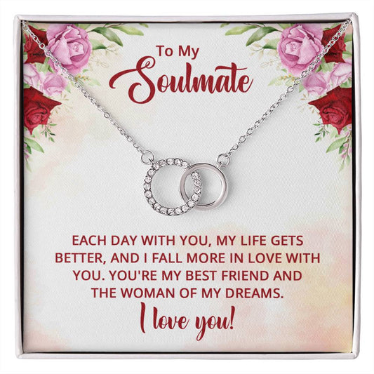 To My Soulmate - Perfect Pair Necklace