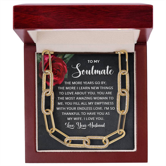 To My Soulmate - Paperclip Chain Necklace