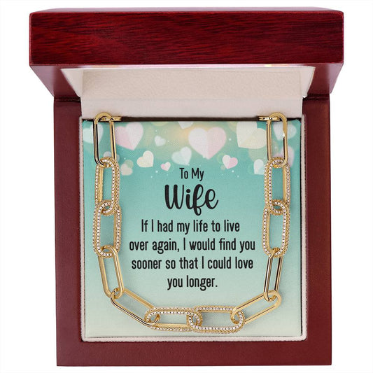 To My Wife - Paperclip Chain Necklace