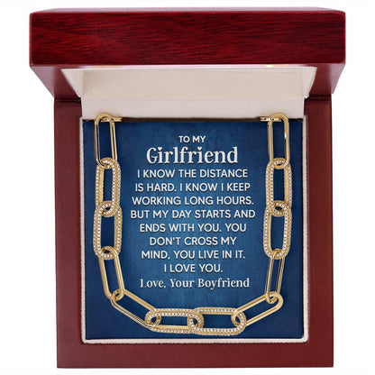 To My Girlfriend - Paperclip Chain Necklace