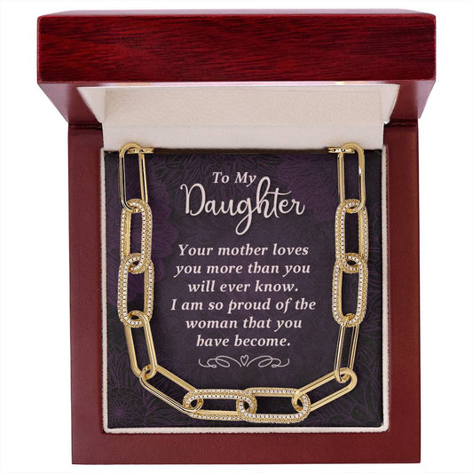 To My Daughter - Paperclip Chain Necklace