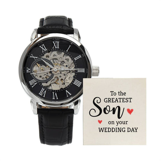 Son On Wedding Day - Men's Openwork Watch