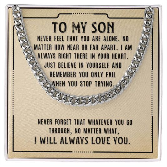 To My Son - Cuban Link Chain