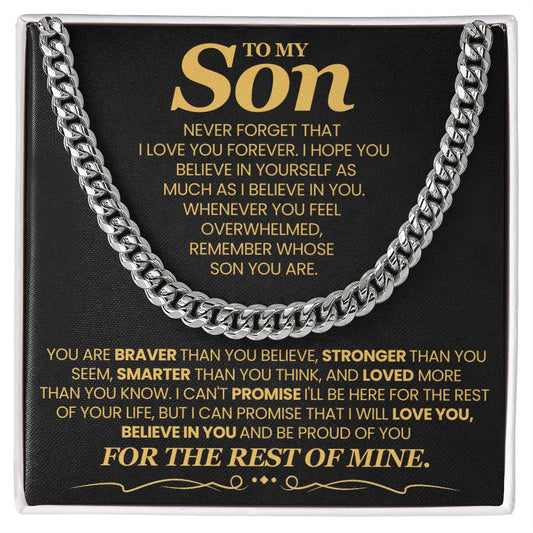 To My Son - Cuban Link Chain