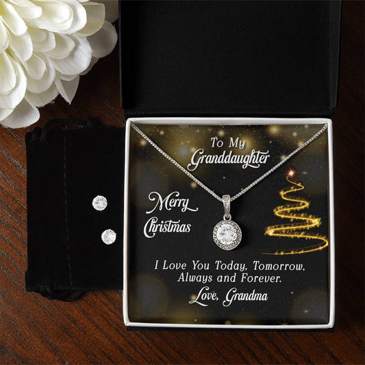 To My Granddaughter - Eternal Hope Necklace & Earring Set