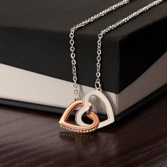 Non-Message Card Interlocking Hearts Necklace