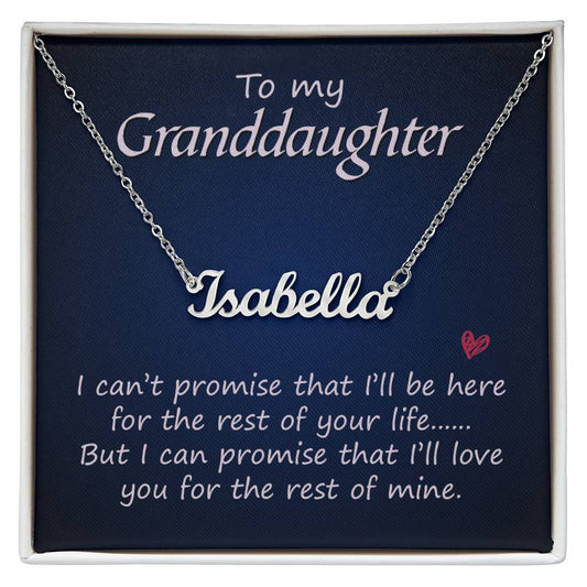 To My Granddaughter - Custom Name Necklace