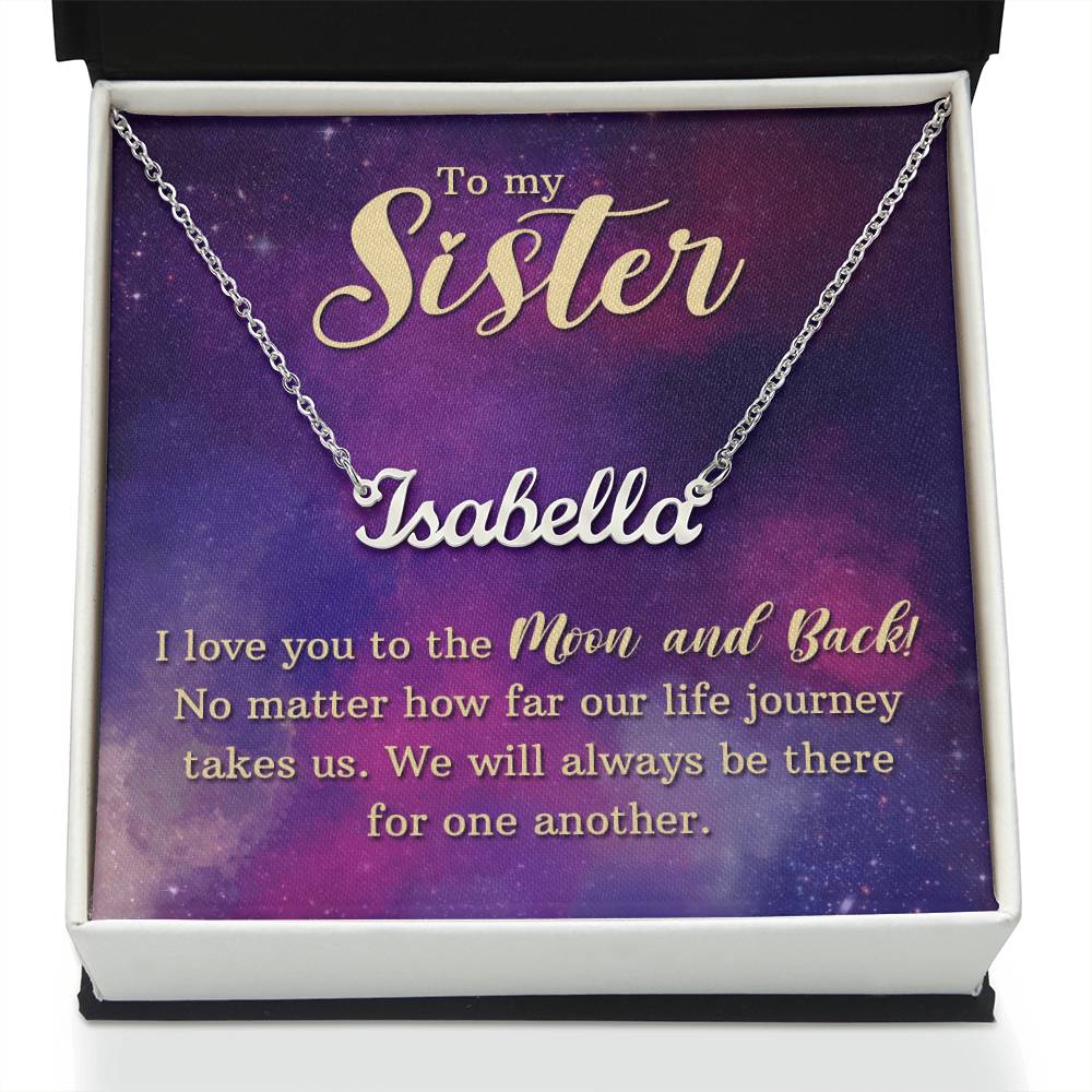 To My Sister - Custom Name Necklace