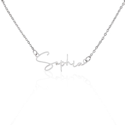 Non-Message Card Signature Style Custom Name Necklace