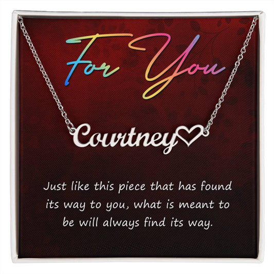 For You - Heart Name Necklace