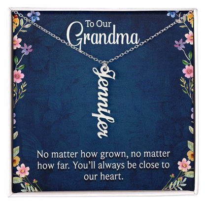 To Our Grandma - Vertical Name Necklace