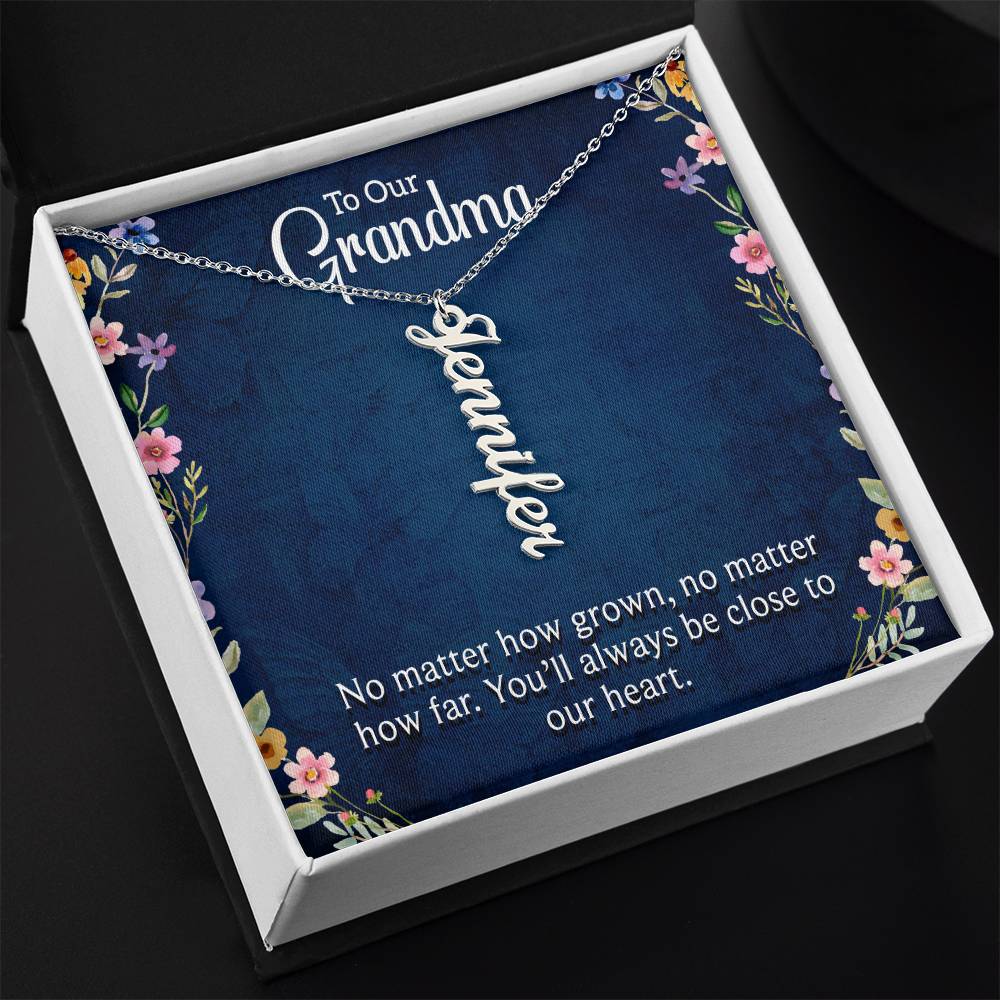 To Our Grandma - Vertical Name Necklace