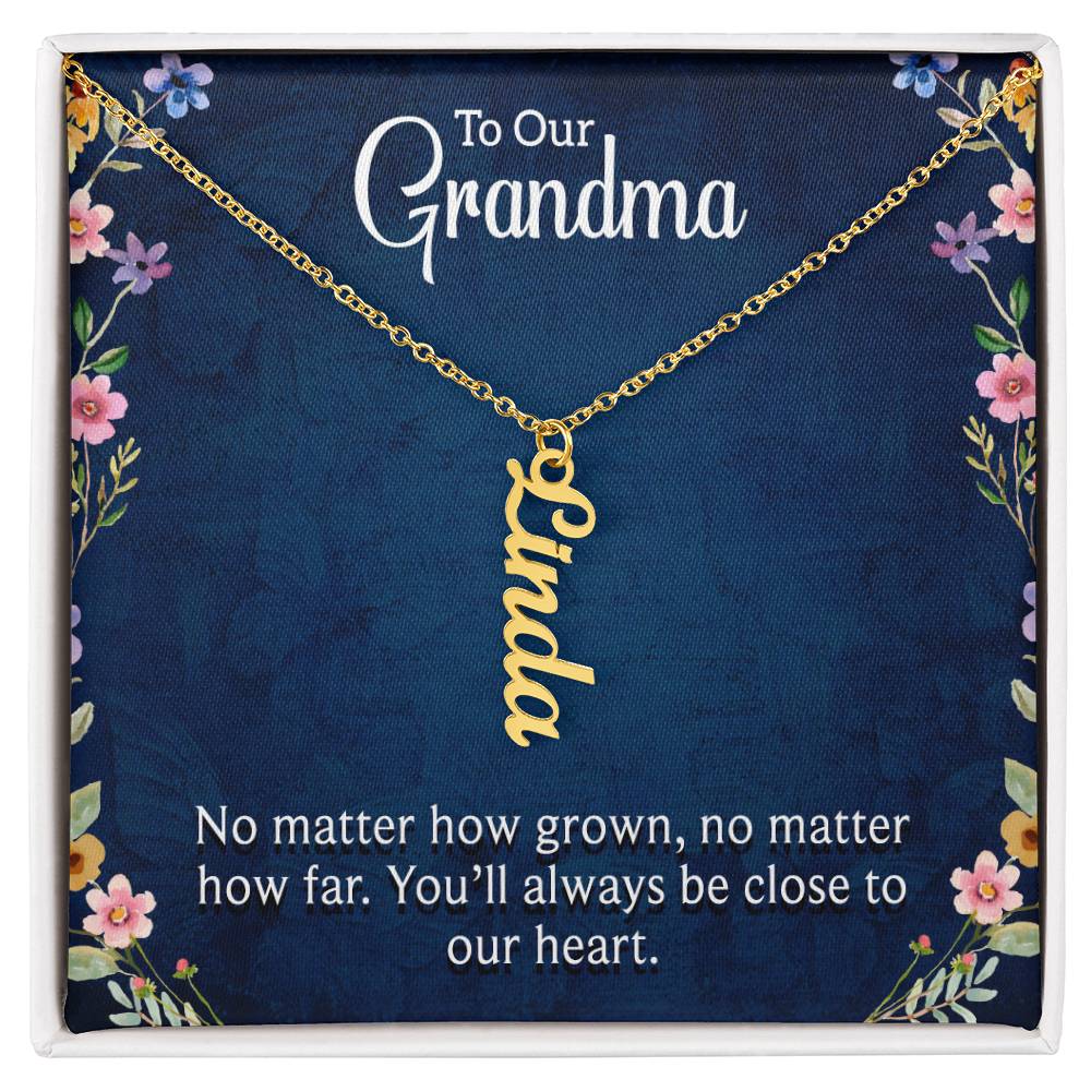 To Our Grandma - Vertical Name Necklace